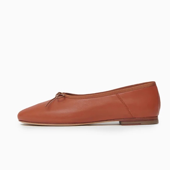 Mansur Gavriel Camel Dream Ballerina Flats Timeless Elegance - Picture 3 of 4